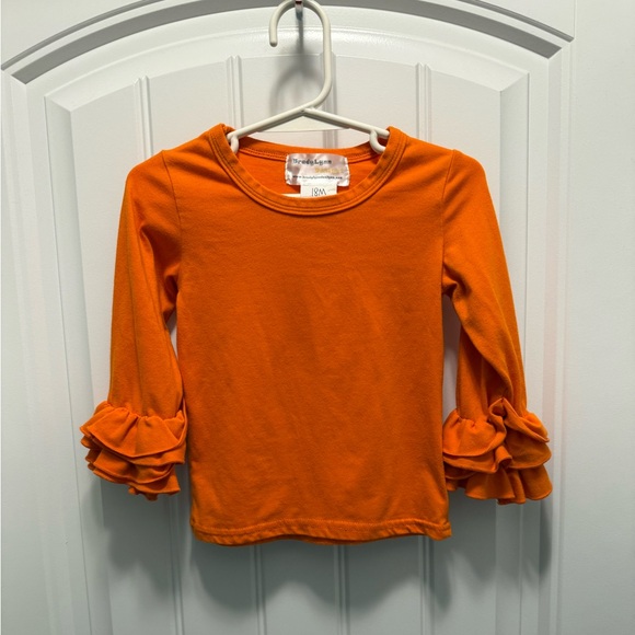 Brady Lynn Designs Other - Orange Long Sleeve Top with Ruffles